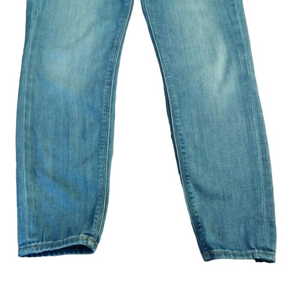 Express Mid Rise Skinny Stretch Legging Jeans Size 0 Short Blue 28x25 - Picture 5 of 7